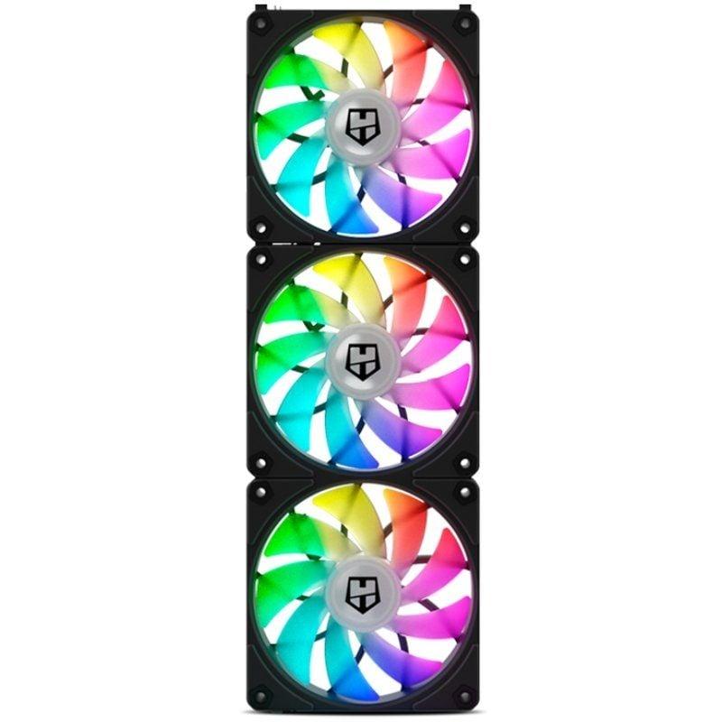 Nox Hummer Easy Link ARGB Set de 3 Ventiladores 120mm, Negros