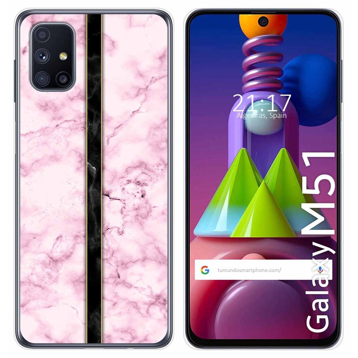 Tumundosmartphone Funda Gel Tpu para Samsung Galaxy M51 diseño Mármol 04 Dibujos
