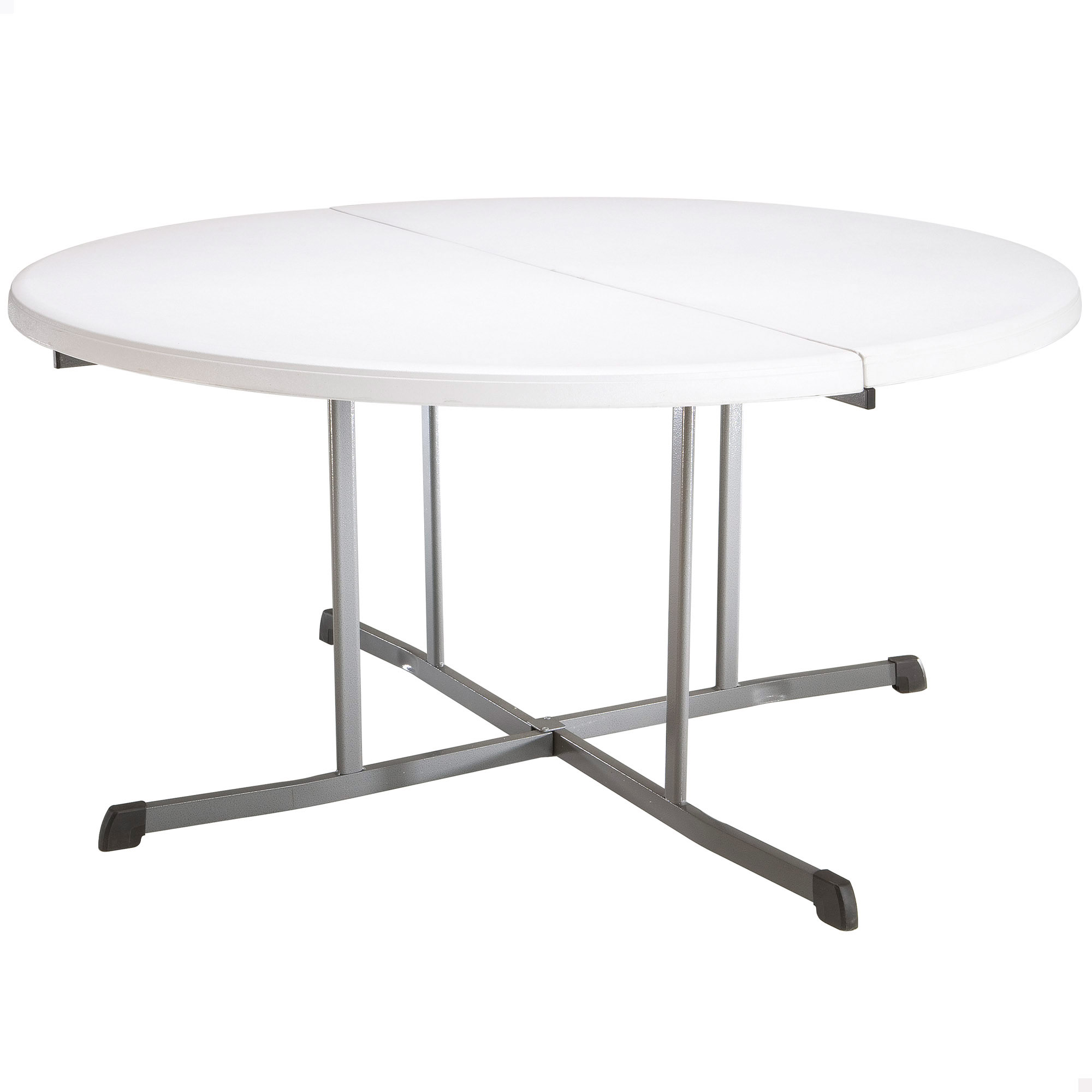 Mesa redonda plegable blanco Lifetime Ø152x75,5 cm