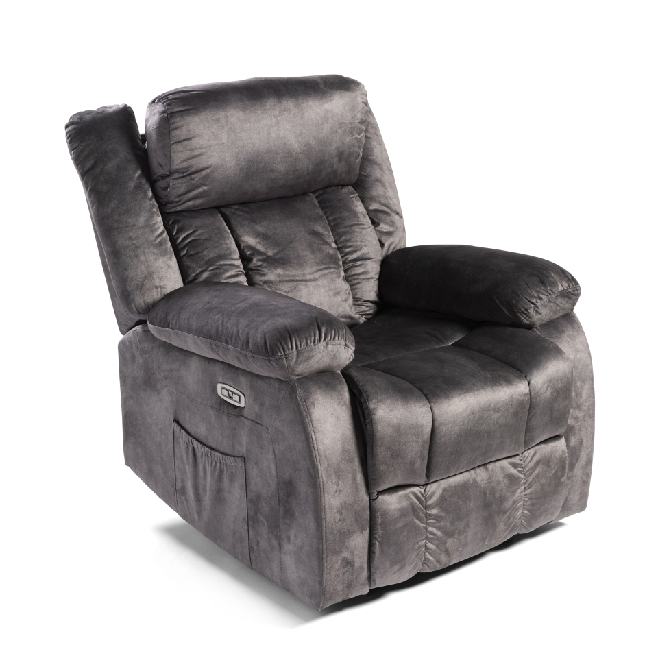 DUPI Sillón Relax Eléctrico INNOVA, Sillón eléctrico reclinable, reposacabezas reclinable eléctrico, Microfibra