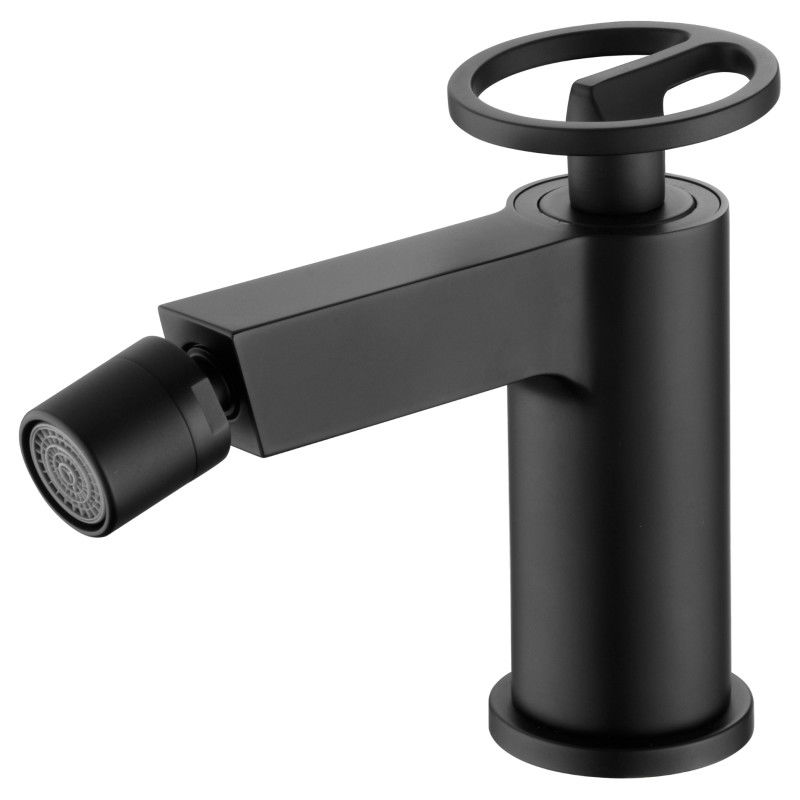 Imex pisa BDC033-2NG Olimpo grifo monomando sobre re para bidé de latón con acabado negro mate