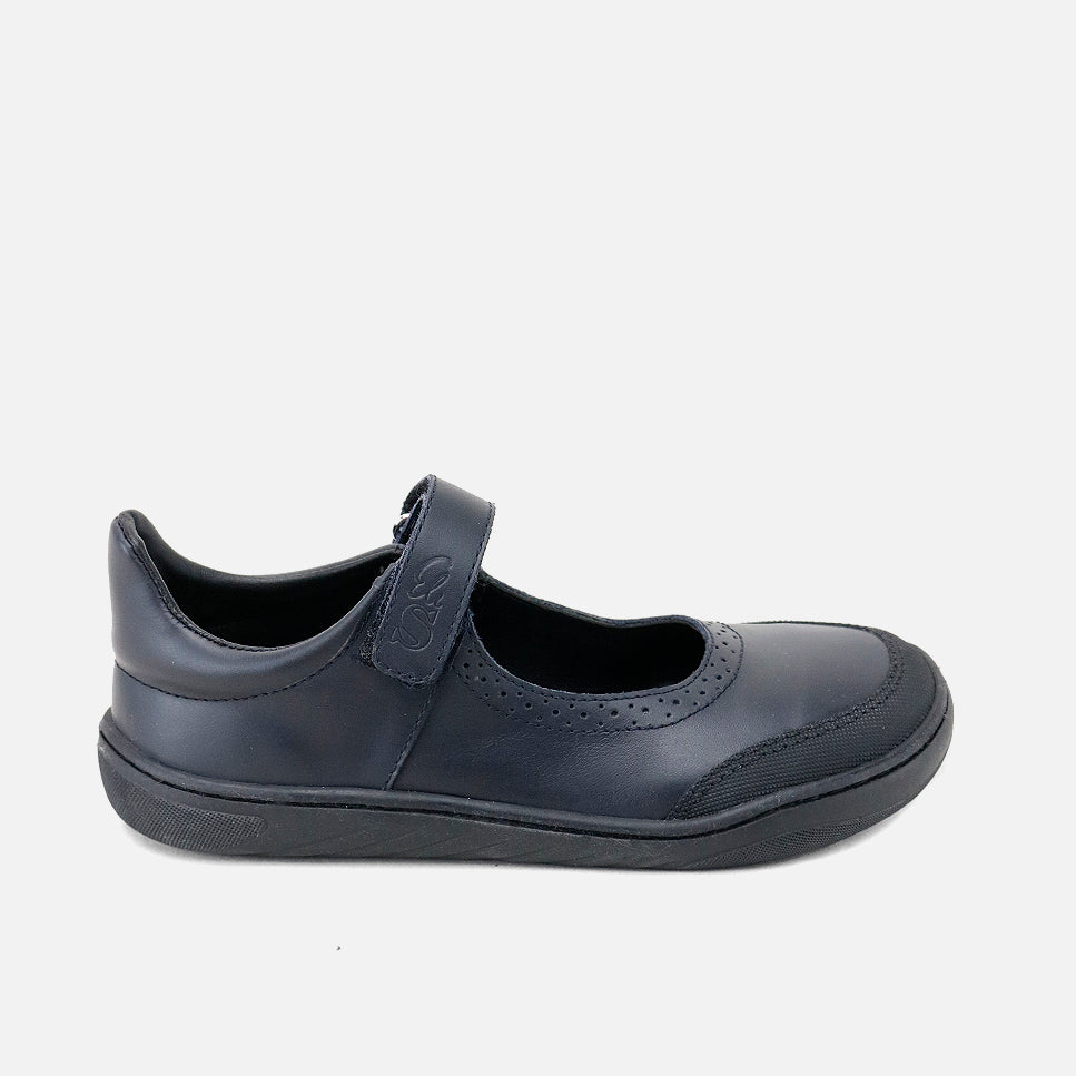 Merceditas colegiales barefoot piel napa azul Elisoft | Eli 1957