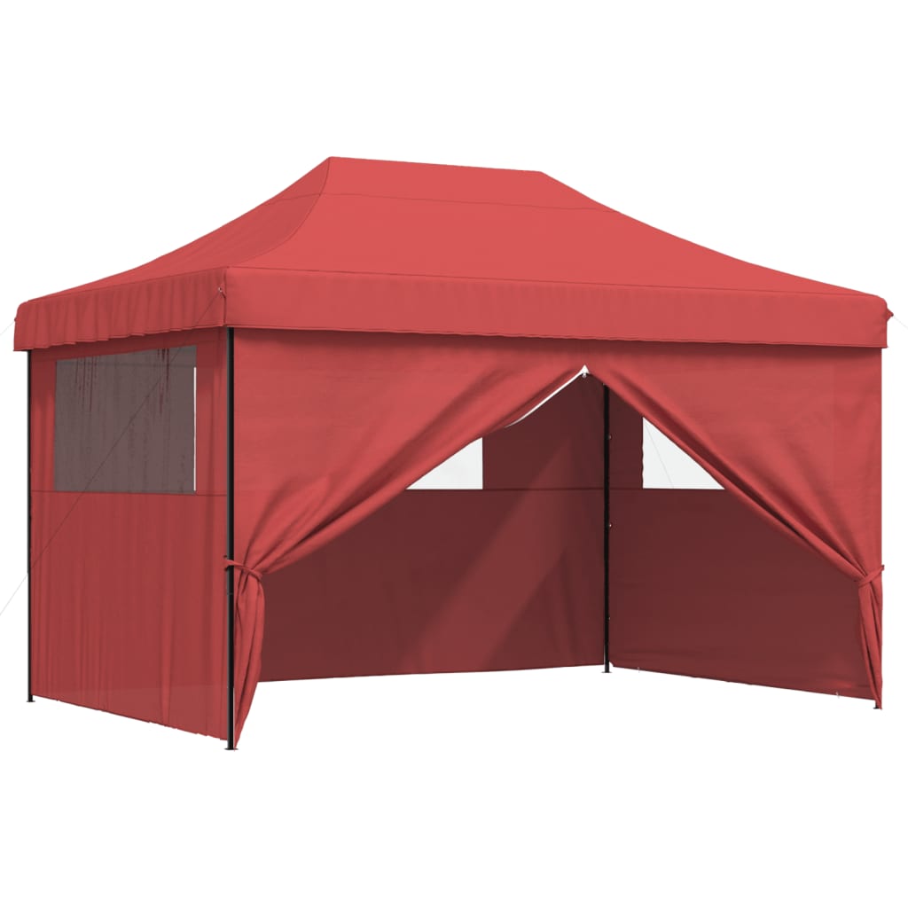 vidaXL Tienda de fiesta plegable Pop-Up 4 paredes laterales tienda Color Burdeos, orange, Beige y mas