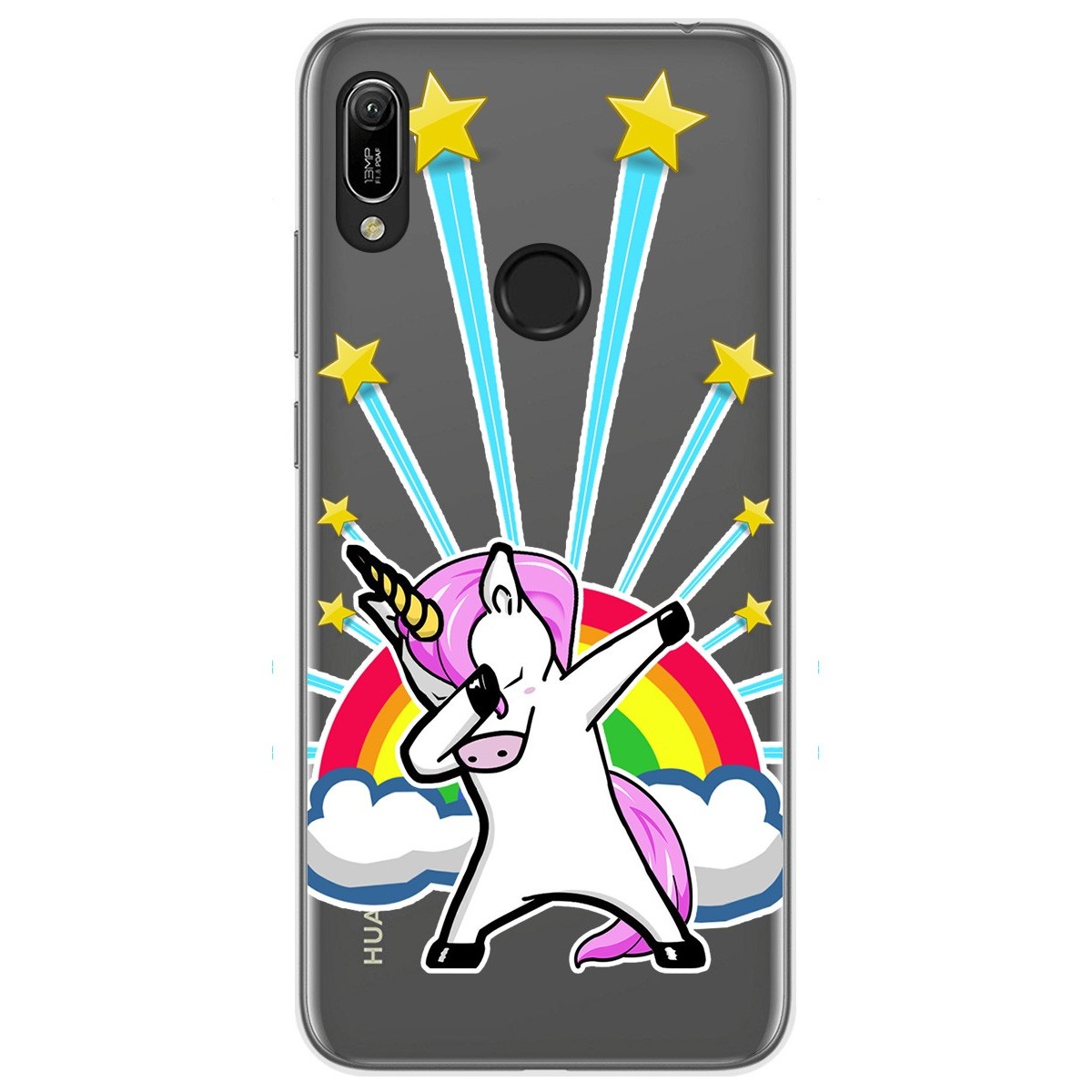 Tumundosmartphone Funda Gel Transparente para Huawei Y6 2019 / Y6s 2019 diseño Unicornio Dibujos