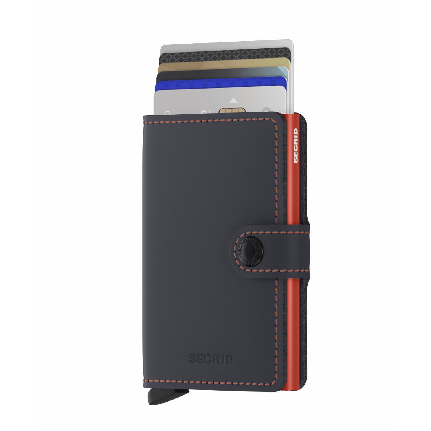 Cartera Secrid Miniwallet Matte Night Blue & Orange