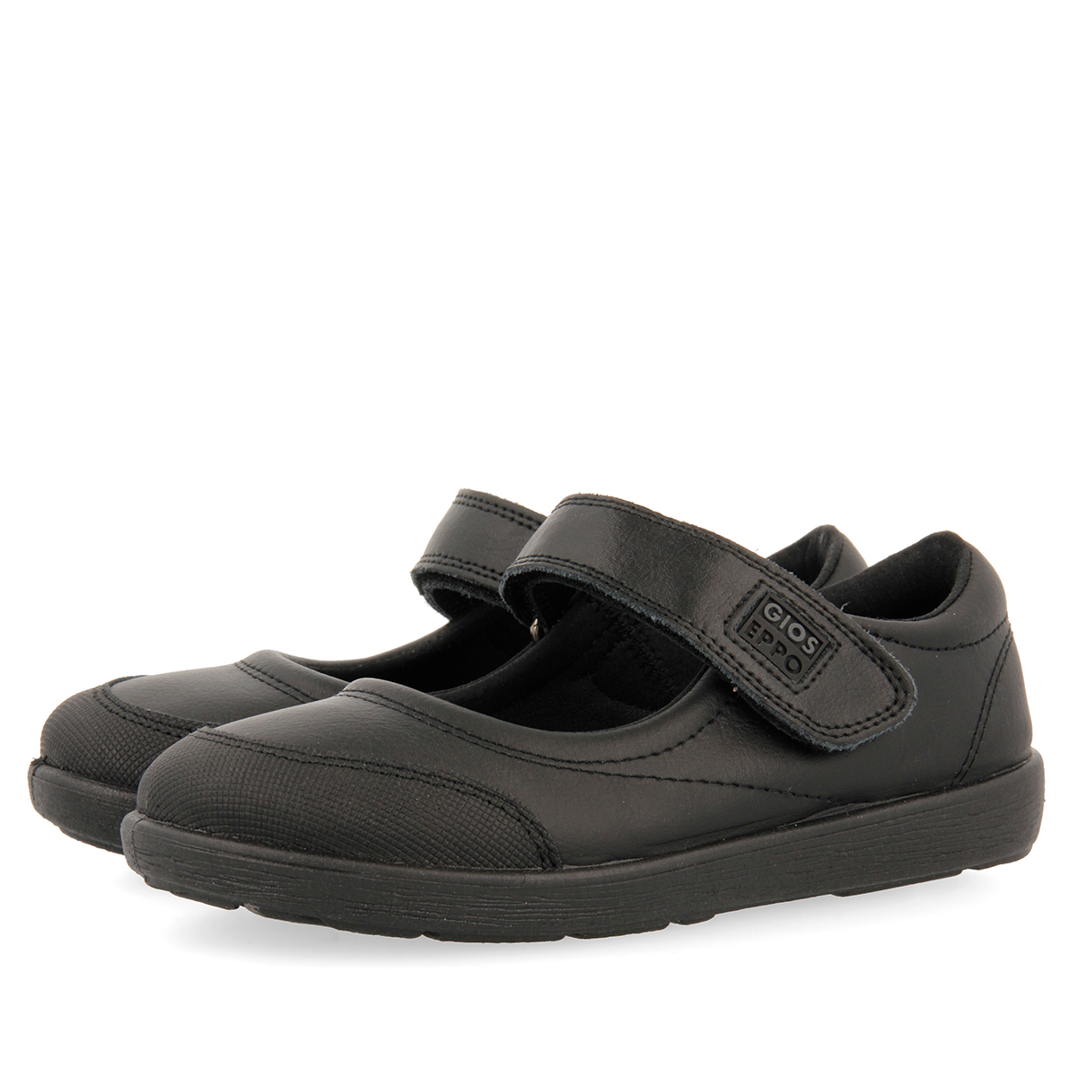 Gioseppo Zapatos Colegiales de Piel Negros con Cierre Ajustable - Modelo Lambda