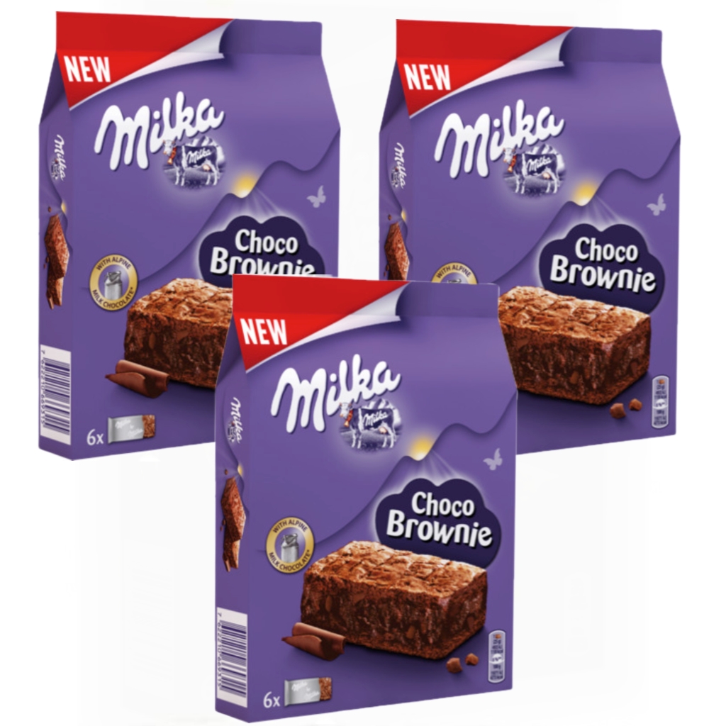 Milka - BROWNIE CHOCO MILKA 150 G  pack 3unidade