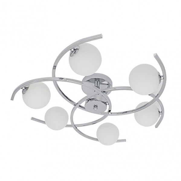 Lampara Plafon 6 luces modelo Conil color Cromo FABRILAMP