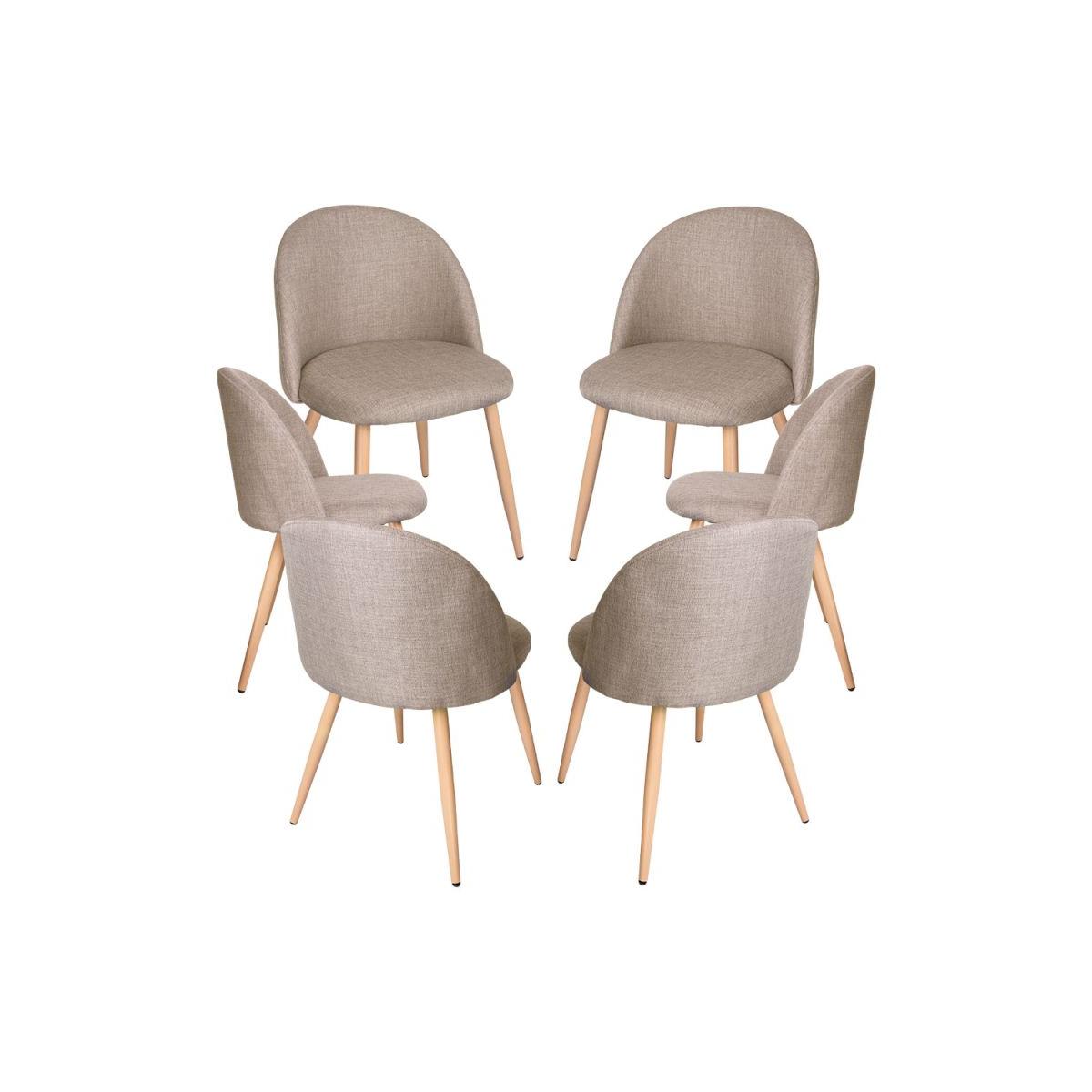 Regalos Miguel - Packs Sillas Comedor - Pack 6 Sillas Vint Tela - Beige