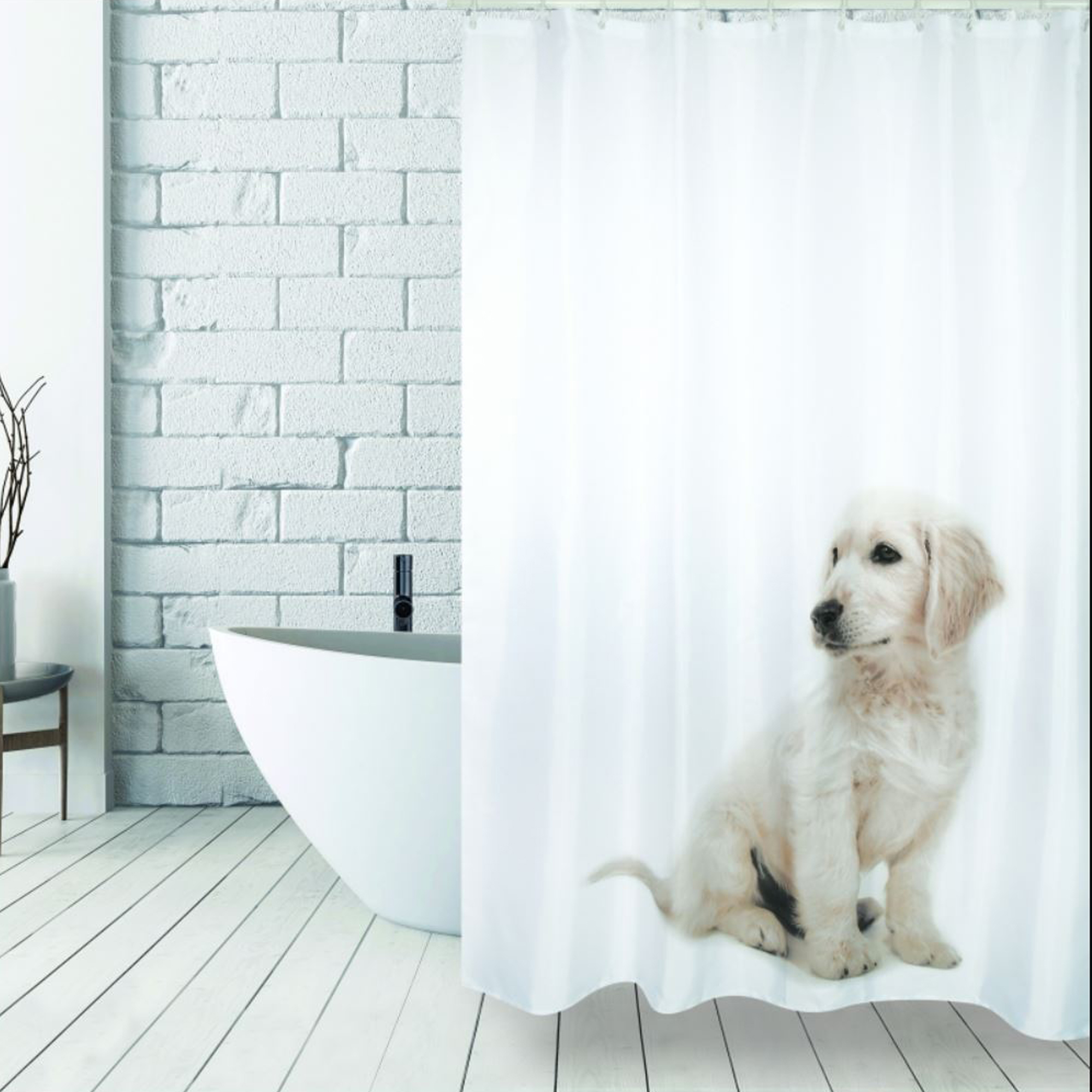 CORTINA DE DUCHA POLYESTER 180X200 CM "SCOTT"
