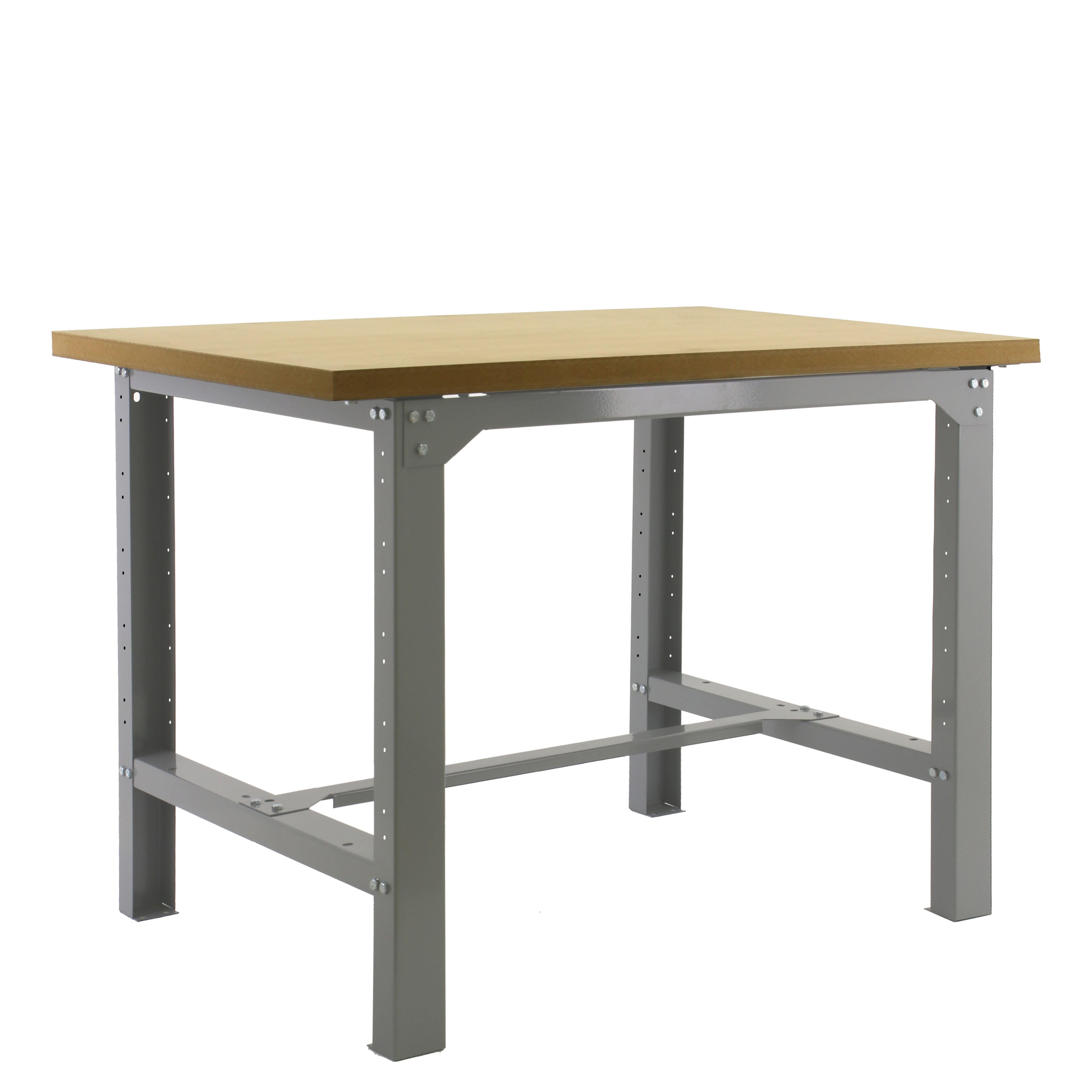 SimonRack Banco de Trabajo Taller, Capacidad Carga 600 kg, 865x1200x750 mm, Mesa de Trabajo, Gris/Madera Mdf - BT6