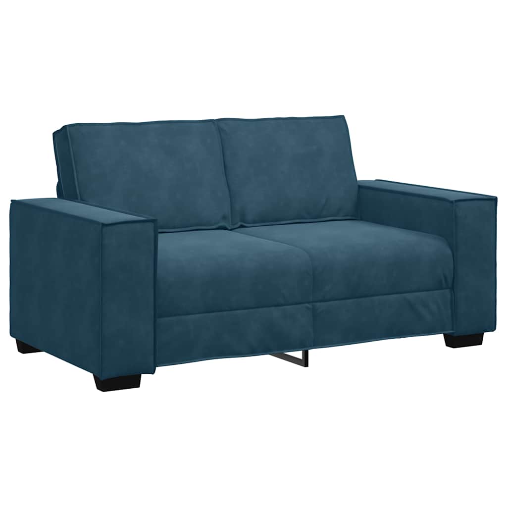 vidaXL Sofá de 2 plazas terciopelo azul 160x78x84 cm