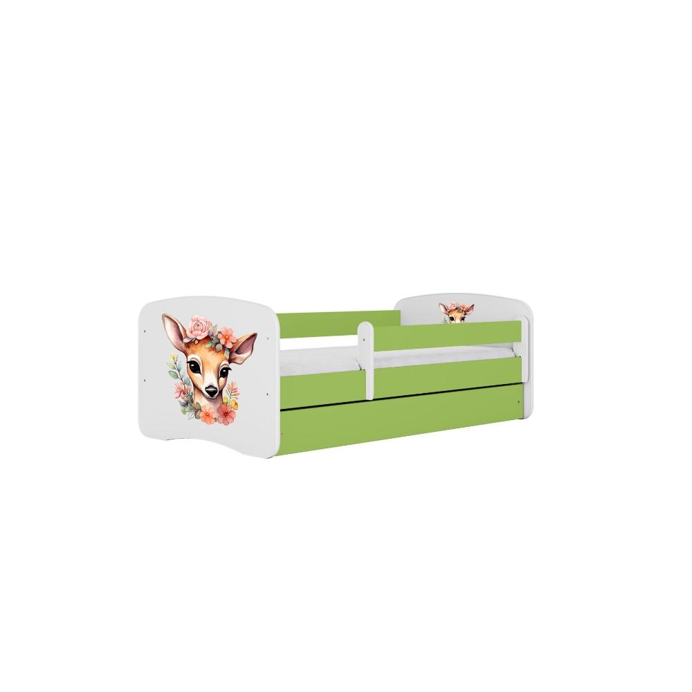 Cama 160 x 80 cm Kocot Kids com colchão BabyDreams Bambi Green