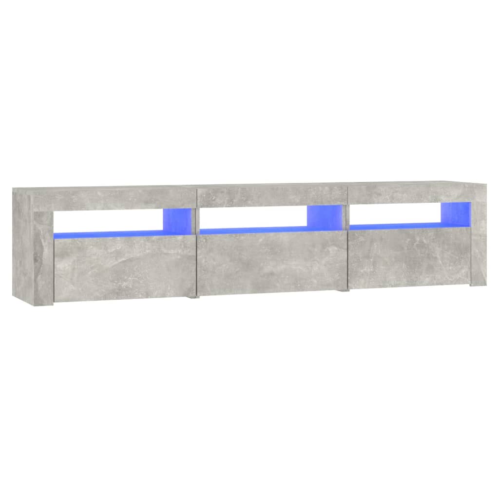 vidaXL Mueble de TV con luces LED 180x35x40 cm, Mueble de Salon, Mueble TV, Mueble TV salon, Mesa de TV, Mueble tele