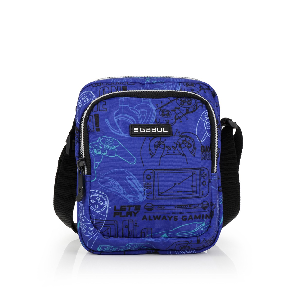 Bandolera Infantil Gabol Gaming para Niños, Diseño Camuflaje, Poliéster Resistente al Agua, 16x20x6.5 cm