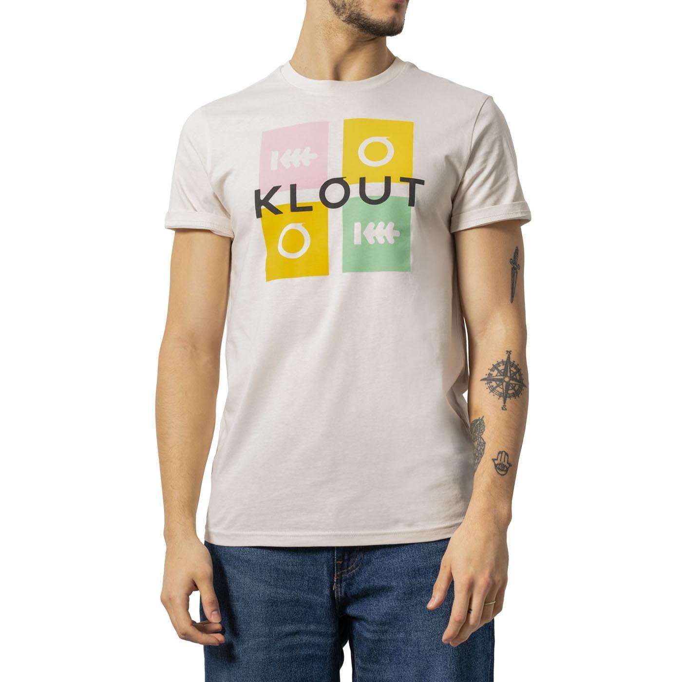 KLOUT - KLOUT Camiseta Unisex Puzzle Beige de Algodón Orgánico