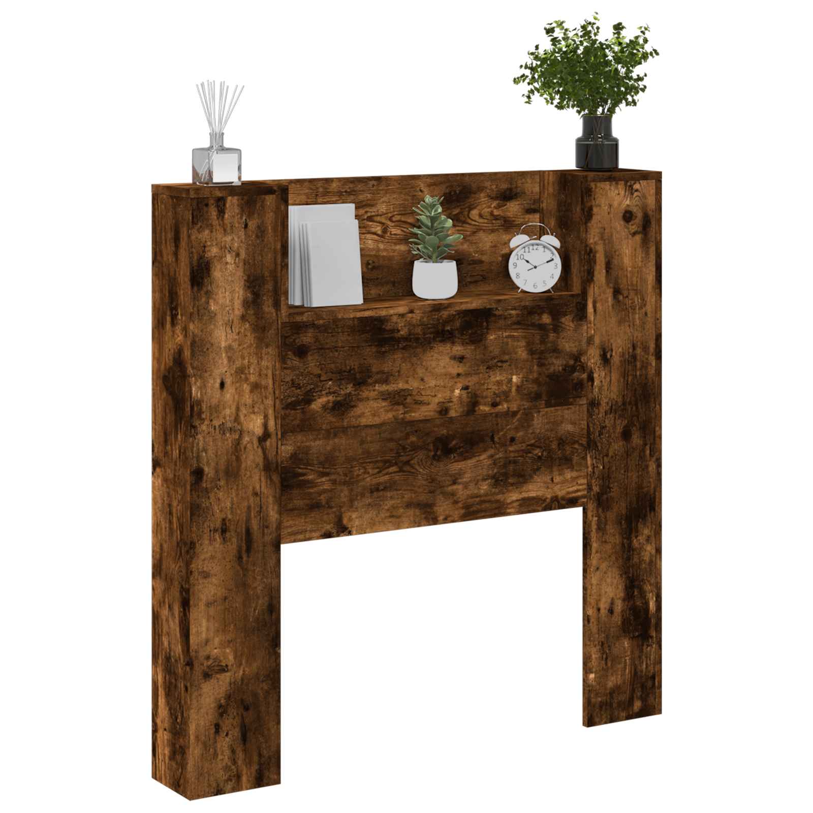 vidaXL Cabecero con estante Roble ahumado 100 x 16,5 x 103,5 cm