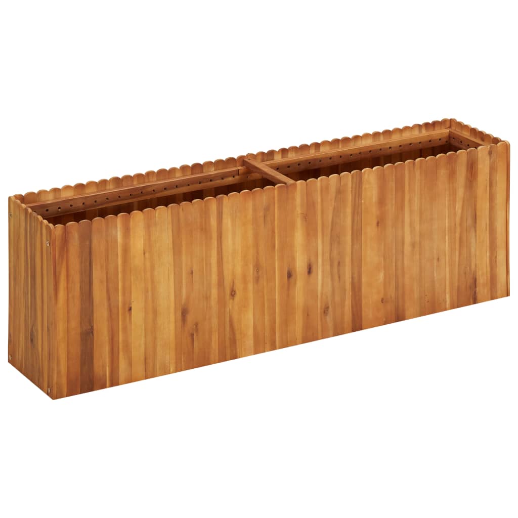 vidaXL Arriate elevado de madera maciza de acacia Dimensiones 50 x 30 x 25 cm,  100 x 30 x 25 cm,  150 x 30 x 25 cm y mas