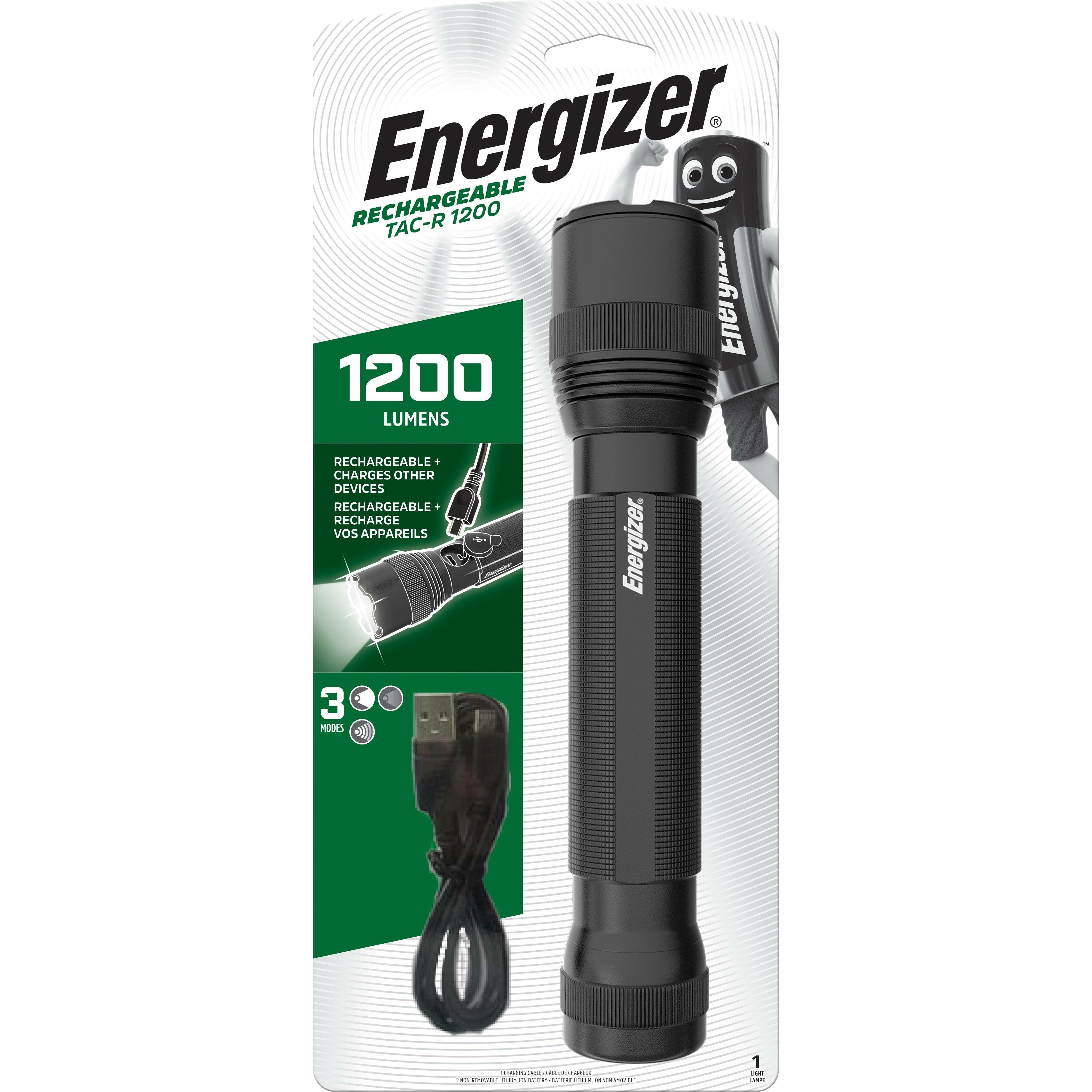 Linterna Recargable Profesional USB ? 1200 Lúmenes, 3 Modos de Luz, con Cable Incluido