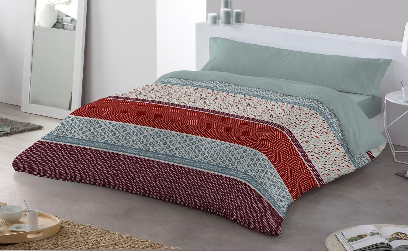 JVR - FUNDA NORDICA J/2 P modelo LANES - Tejido Microfibra Estampado - Maxima calidad - Fabricado en España - Cama 90/105/135/150/160/180