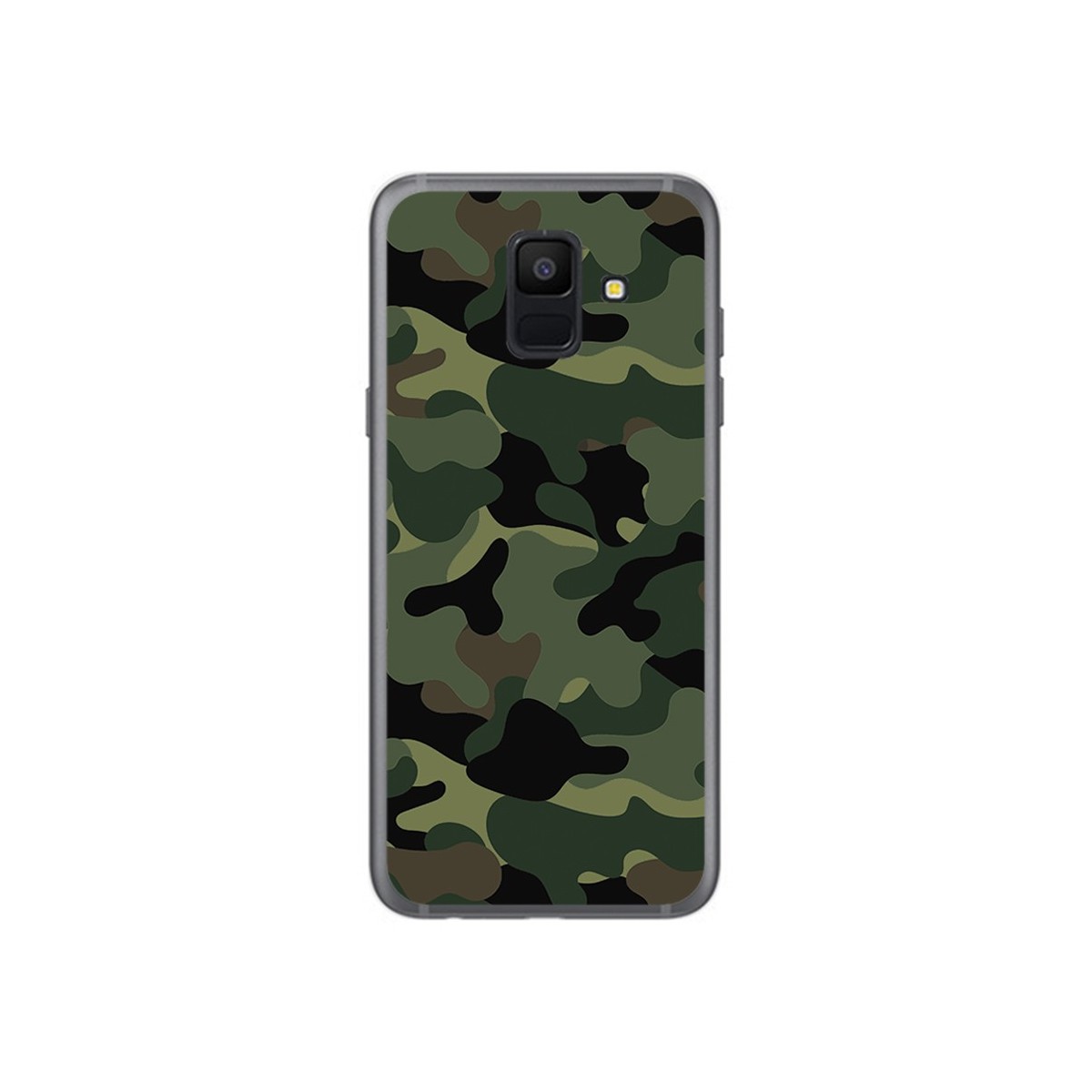 Tumundosmartphone Funda Gel Tpu para Samsung Galaxy A6 (2018) Diseño Camuflaje Dibujos