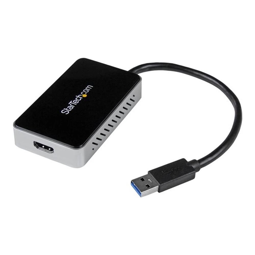 StarTech - Hub USB 3.0 con adaptador HDMI a DVI y salida HDMI 1920x1200 para multitarea y doble monitor, negro, plug-and-play compatible Windows XP a 10