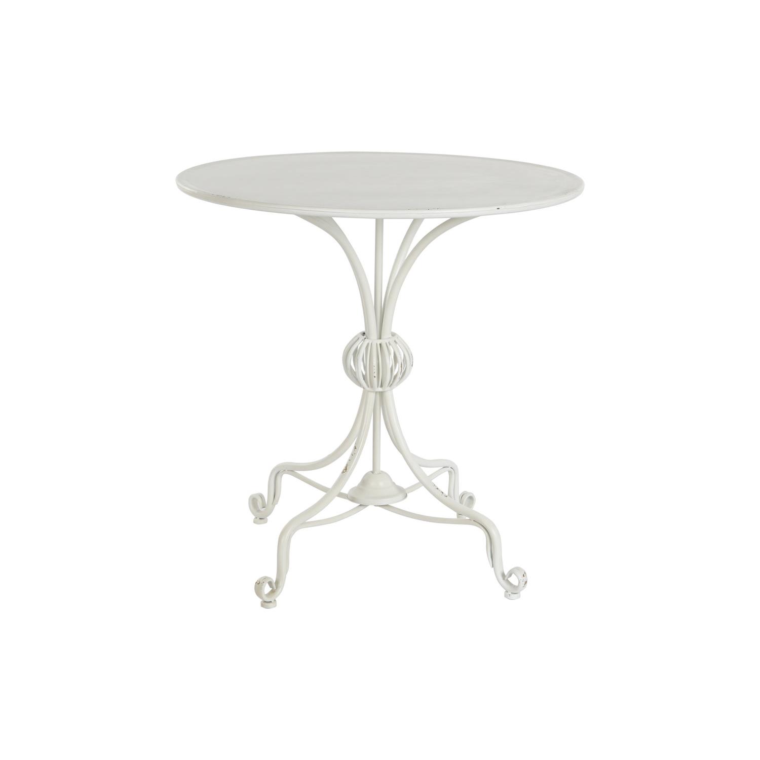 Mesita Auxiliar Metal 81X81X81,5 Blanco - Fijalo - El mejor complemento para tu hogar.