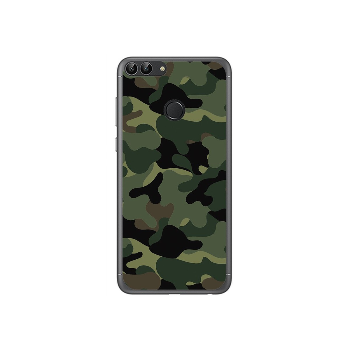 Tumundosmartphone Funda Gel Tpu para Huawei P Smart Diseño Camuflaje Dibujos