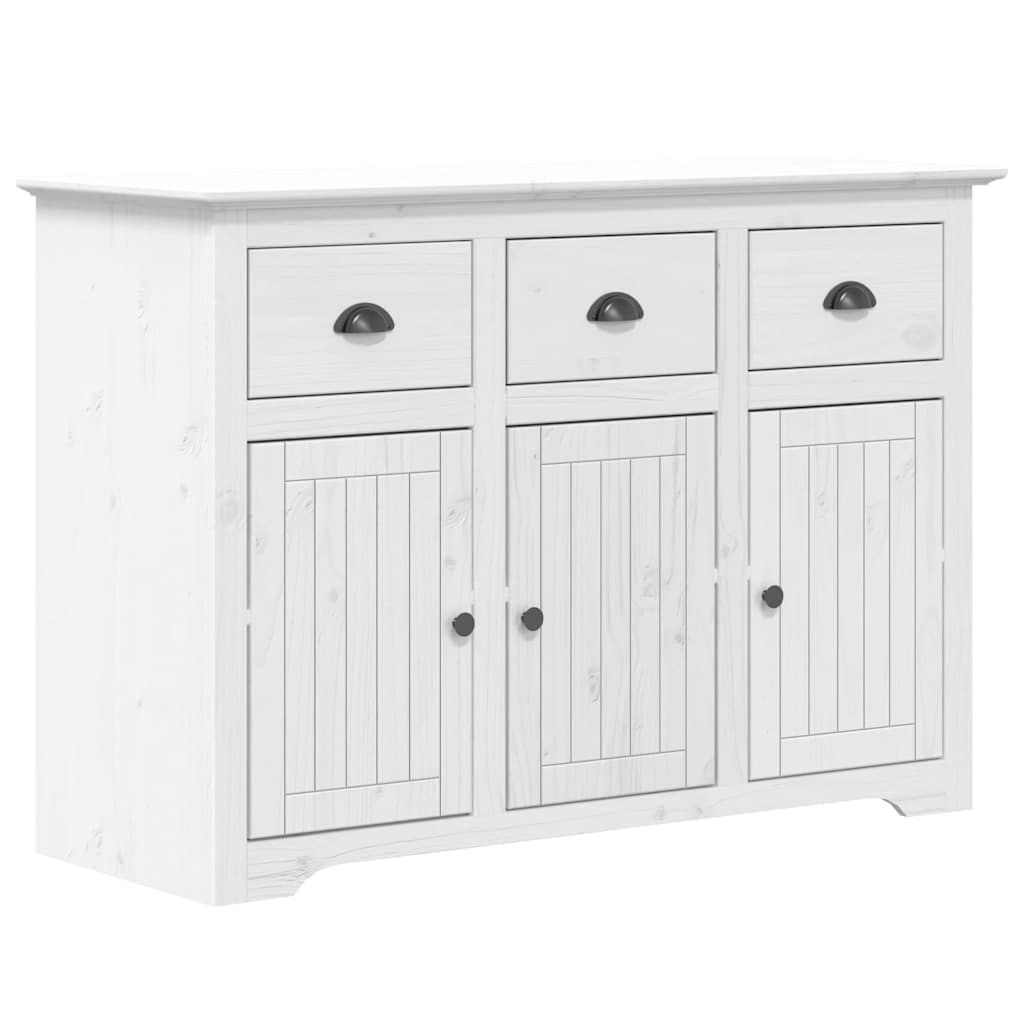 vidaXL Aparador BODO madera maciza de pino blanco 115,5x44x80 cm