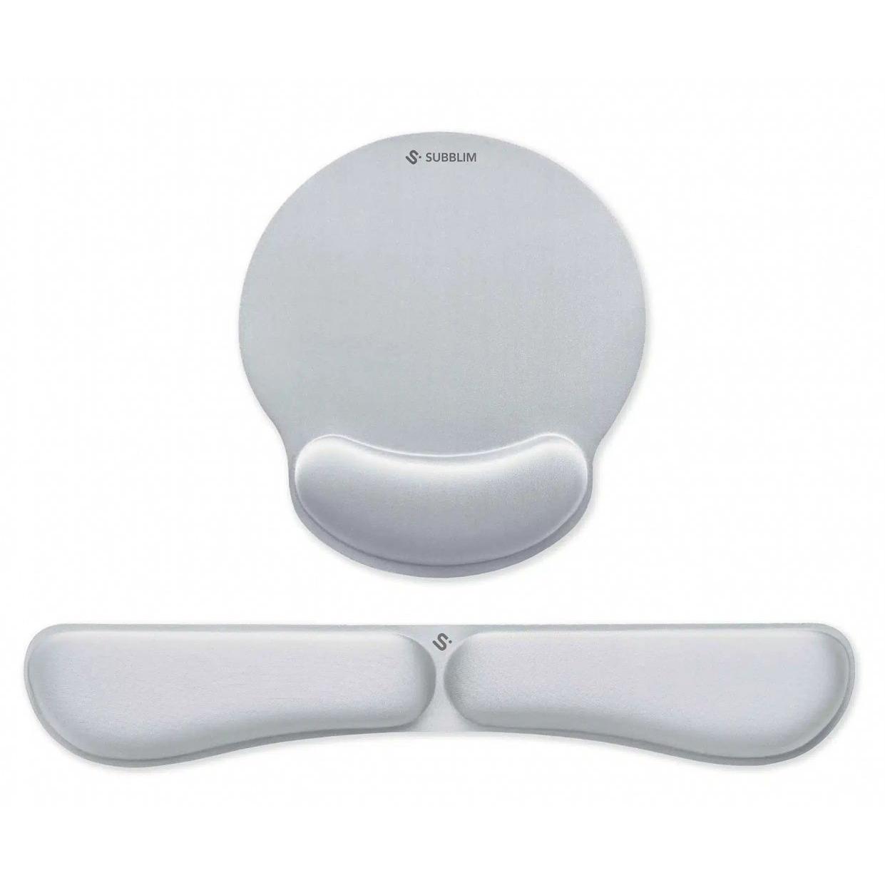 Subblim - Accesorio informático ergonómico PACK SUBBLIM ERGO MEMORYFLEX PT91505269 para teclado y ratón con reposamuñecas integrado, superficie microtexturizada y base antideslizante de goma