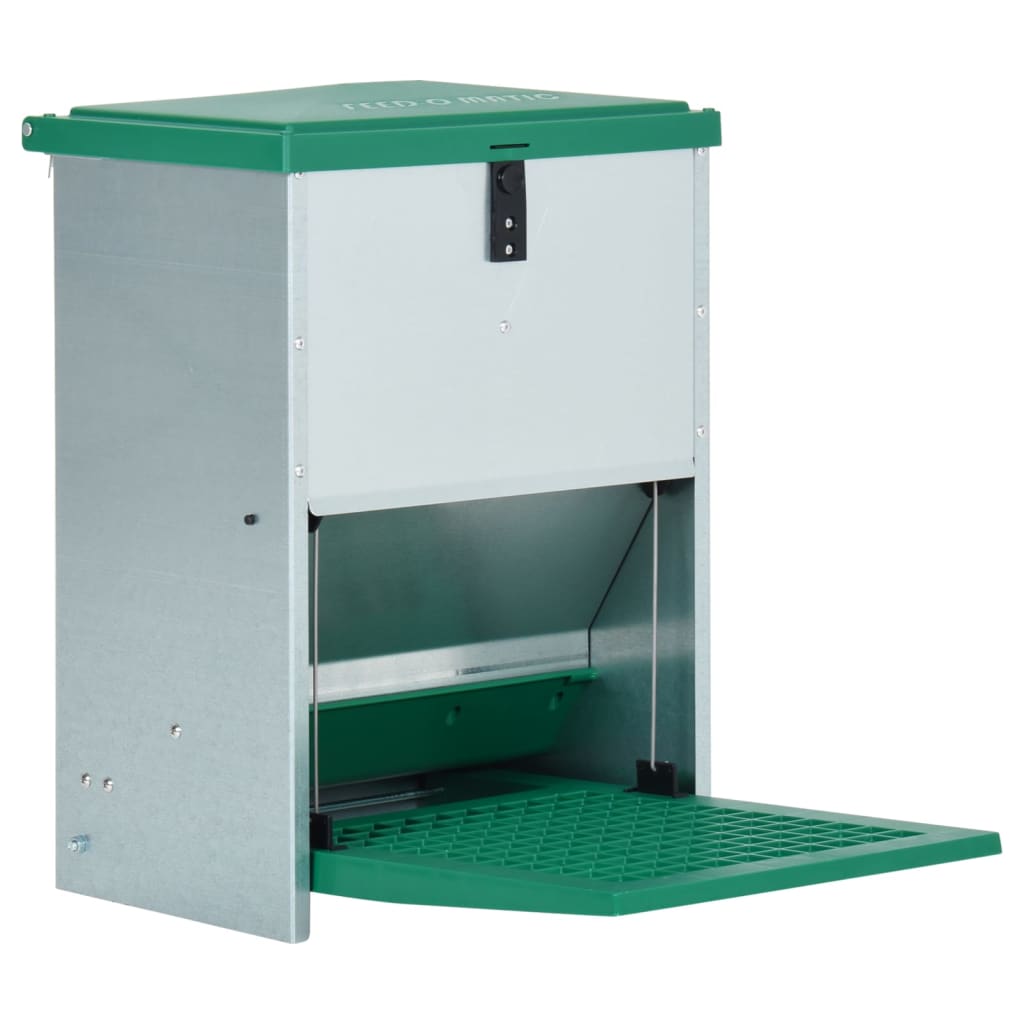 vidaXL Comedero Automático para Aves de Corral con Pedal Dispensador Dimensiones/ Capacidad 27.5x23x46 cm (8 kgs), 33.5x23x50 cm (12 kgs), 33.5x23x66 cm (20 kgs)