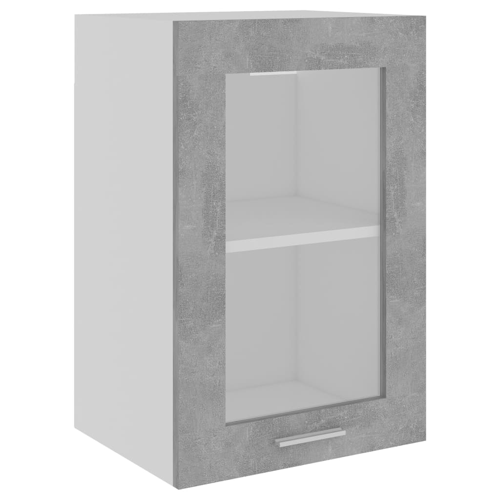 vidaXL Vitrina colgante "Lyon" de, gris hormigón, 40 x 31 x 60 cm, madera de ingeniería
