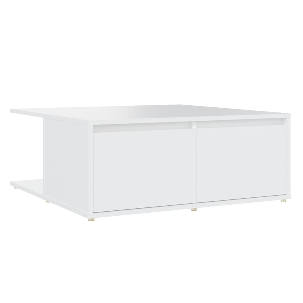 Mesa de Centro Vidaxl de Madera Contrachapada 80x80x31 Cm Blanco