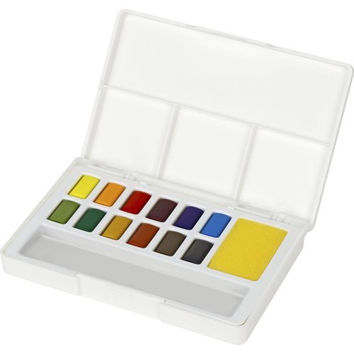 FABER ACUARELA FABER CASTELL 12 COLORES + PALETA ACUARELAS