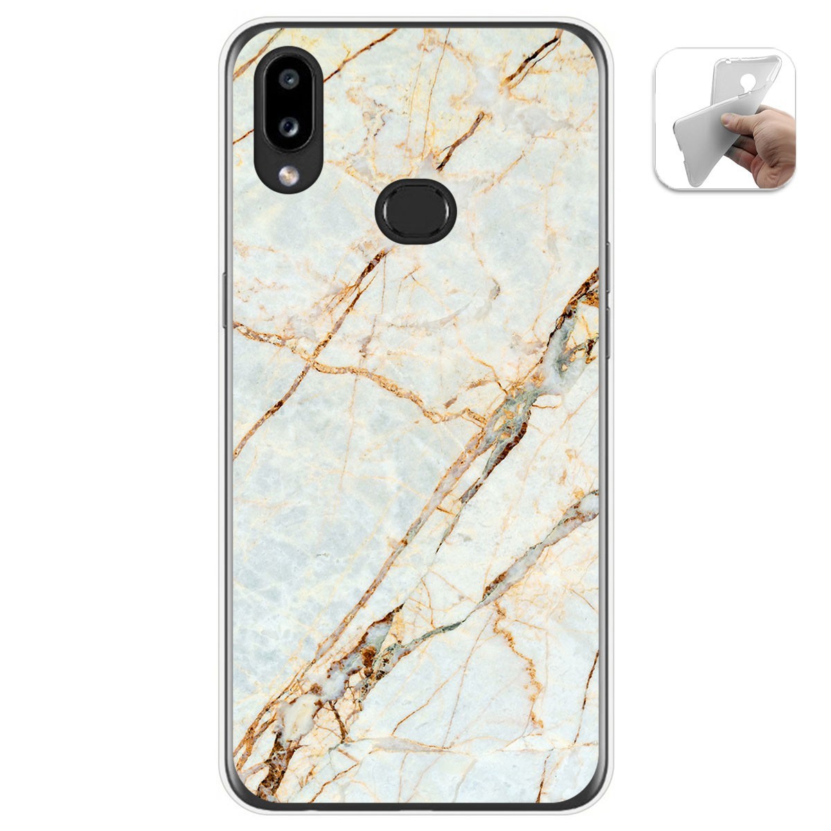 Tumundosmartphone Funda Gel Tpu para Samsung Galaxy A10s diseño Mármol 13 Dibujos