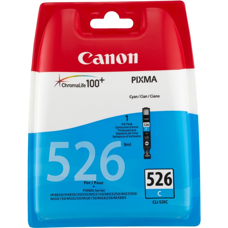 Cartucho Cian Canon CLI-526C Original para Impresoras Pixma - Alta Capacidad