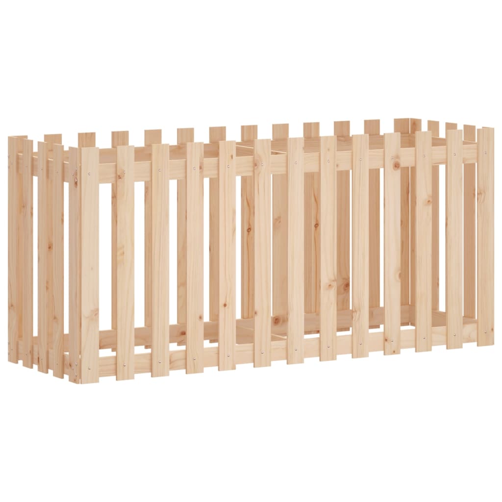 vidaXL Arriate elevado jardín valla madera impregnada pino 150x50x70cm Color Pino natural,  Pino blanco,  Pino negro y mas