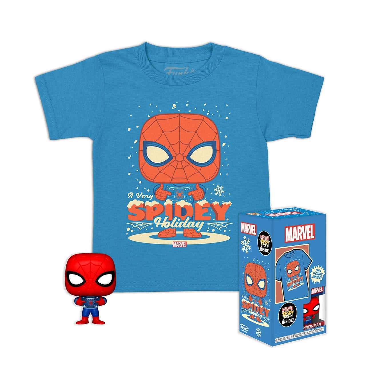 Funko Pop & Tee Holiday Spiderman camiseta talla L 72947 MARVEL FUNKO