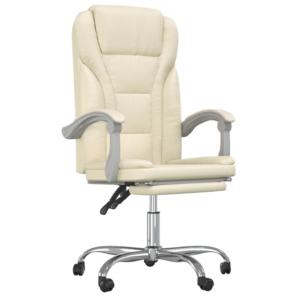 vidaXL Silla de Oficina Reclinable Sillón Asiento de Ordenador Cuero Sintético