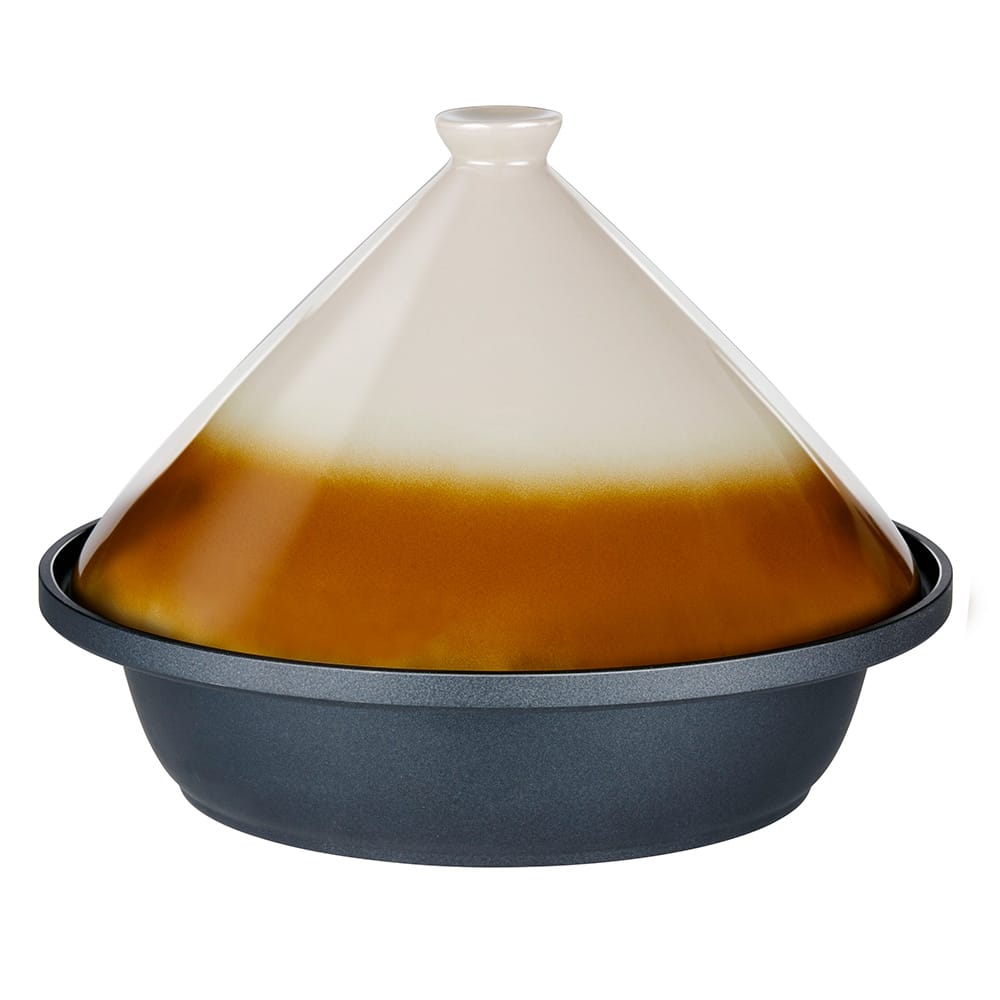 alpina Tajine Pan 2.5L - Tahin con tapa de cerámica Ø30cm - Pan Adecuado para Inducción, Cerámica, Eléctrica y Gas - Para Platos Auténticos de 3 a 4 Personas