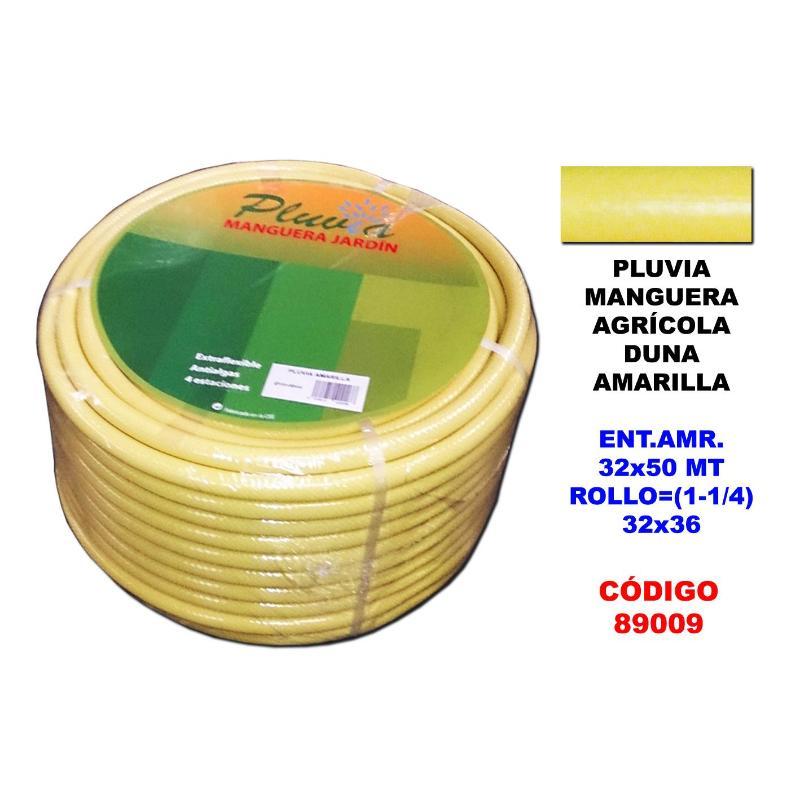 Pluvia manguera amarilla agricola ent.amr.32x50 rol (1-1-4)32x36