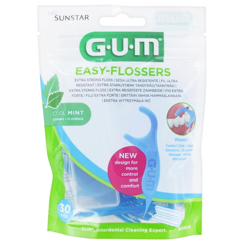 GUM EASY FLOSSERS COOL MINT 30 UNIDADES