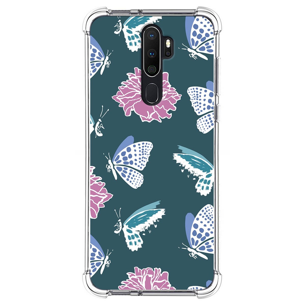 Funda Silicona Antigolpes para Oppo A5 2020 / A9 2020 diseño Flores 10 Dibujos
