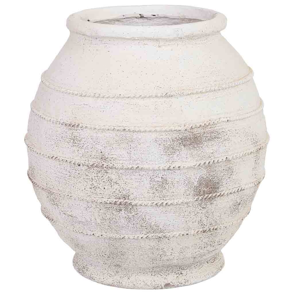 Wonderlust Deco - Jarrón de magnesio blanco 45x45x47 cm Blanco 44.5x44.5x47h cm