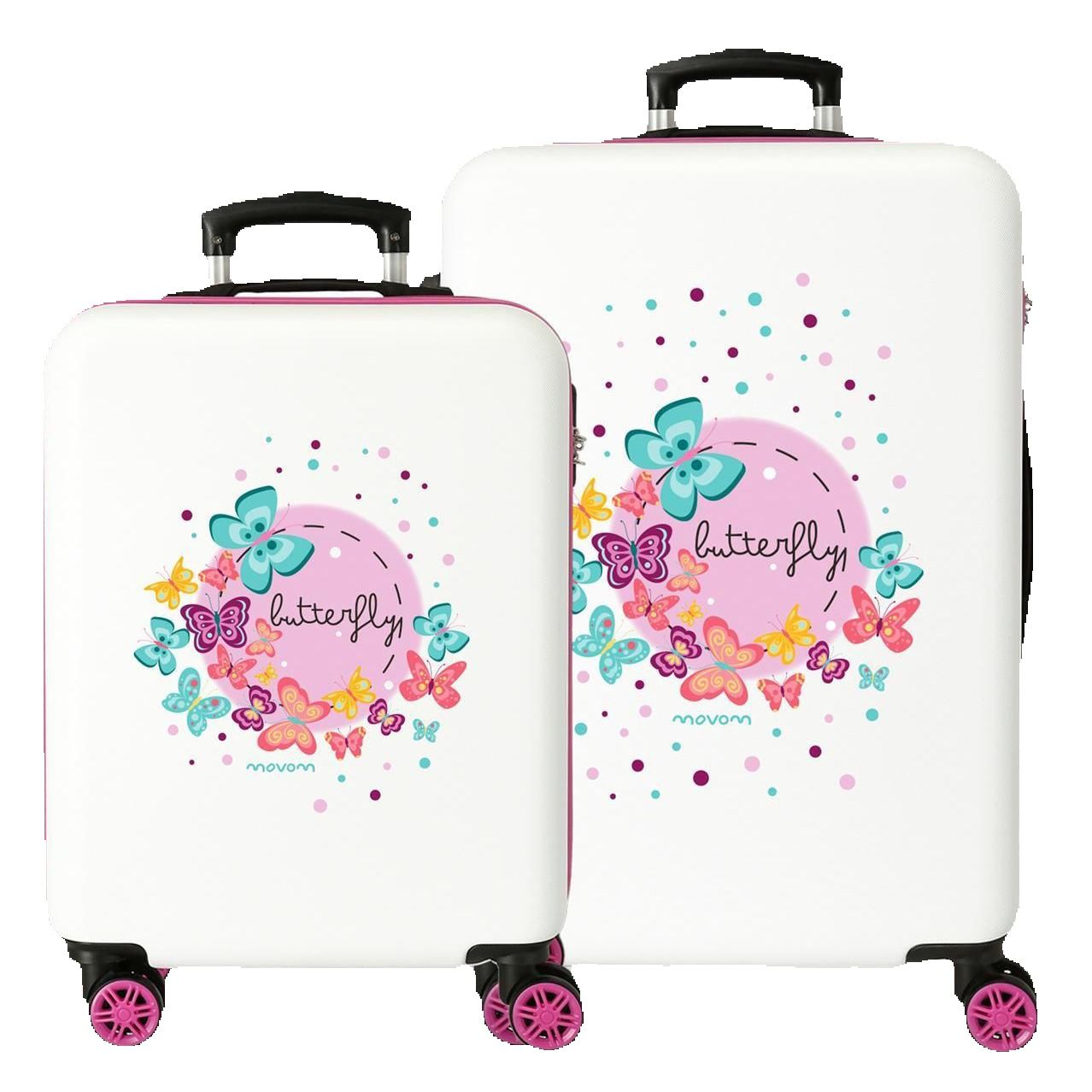 Juego de maletas Movom Happy time blanco 68x48x26cm