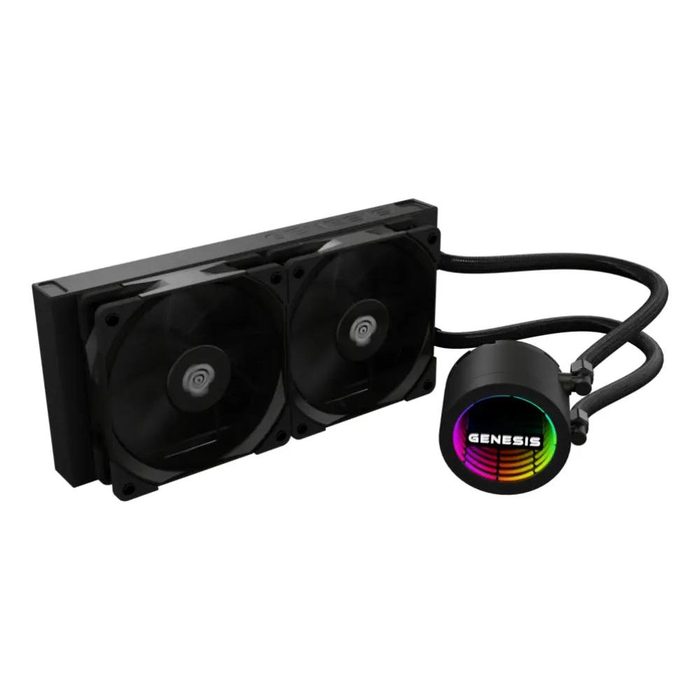 Refrigeración Líquida Genesis NLG-2318 240mm 2 Ventiladores Negro Alto Rendimiento