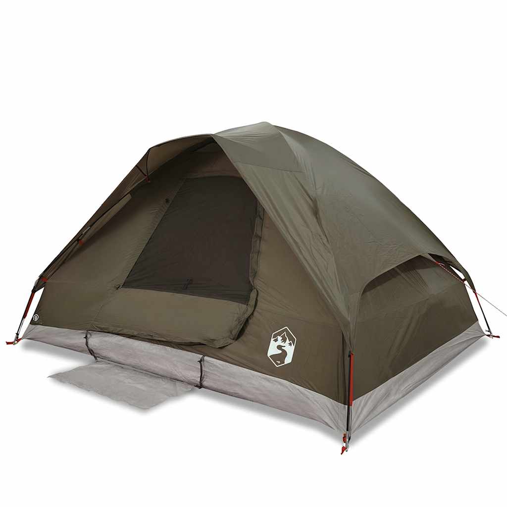 vidaXL Tienda de campaña familiar iglú 6 personas impermeable marrón
