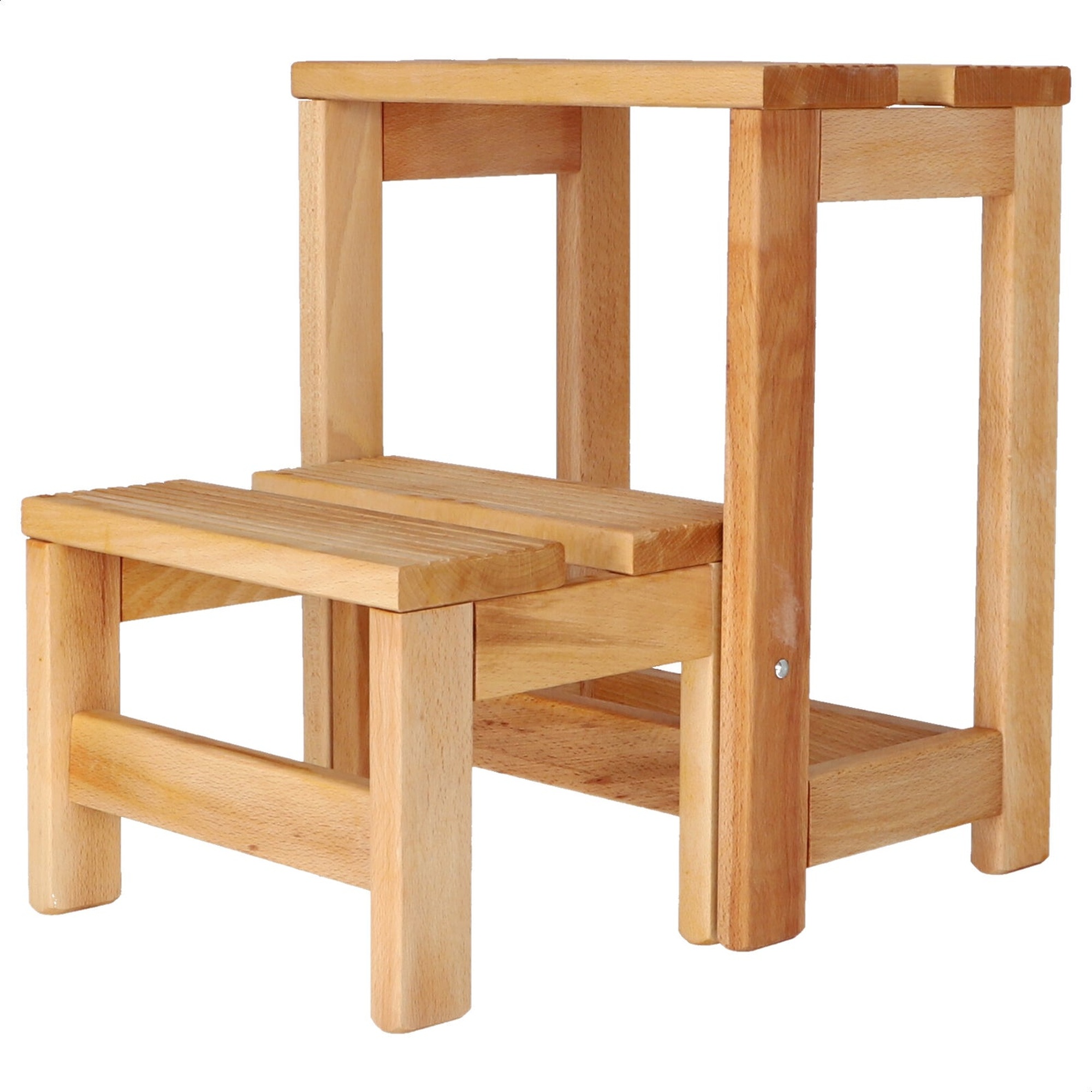 Taburete Escalera 2 Peldaños Aceite - Resistente y Compacto