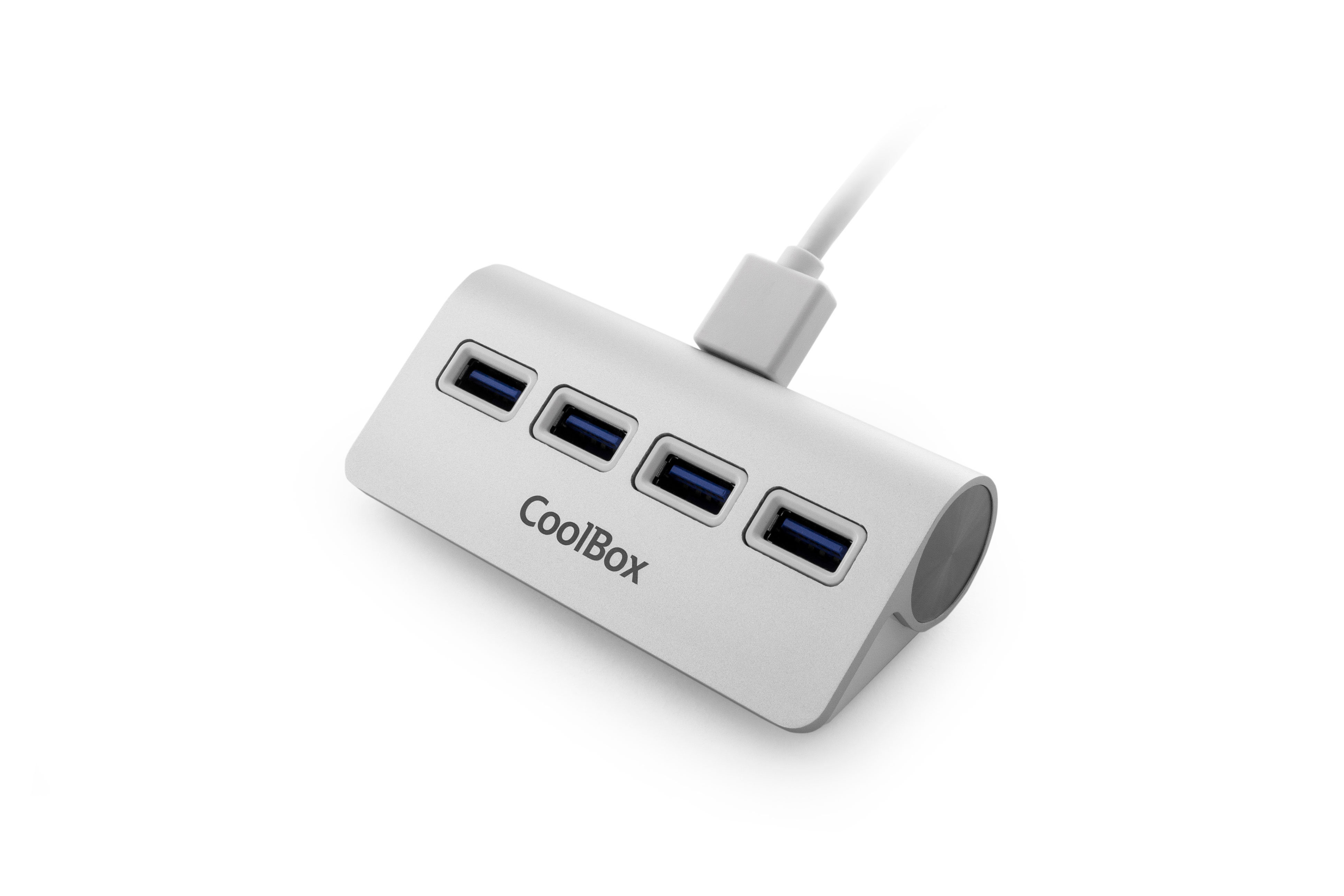 Coolbox - CoolBox Hub USB3.0 de 4 puertos o 7 puertos, Hecho en Aluminio, Velocidad de hasta 5Gbps