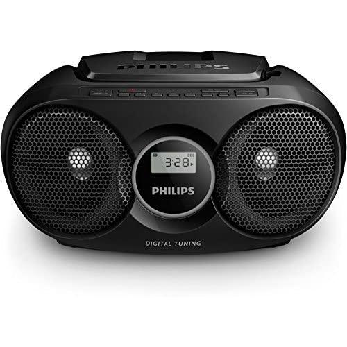 Philips AZ215B/12 - Reproductor de CD, Radio portátil, 3 W, Sintonizador Digital, Negro